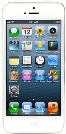 Смартфон Apple iPhone 5 64Gb White & Silver - Абакан